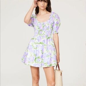 Hill House Naia Mini nap dress Hydrangea Print